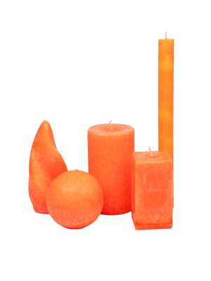 neon oranz lõhnata käsitööküünal Võhma valgusevabrik